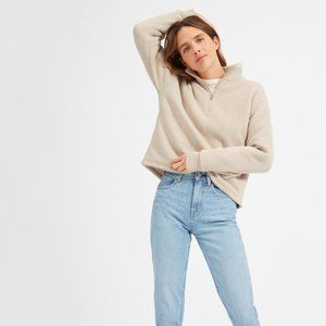 Everlane Oatmeal ReNew Fleece Half-Zip